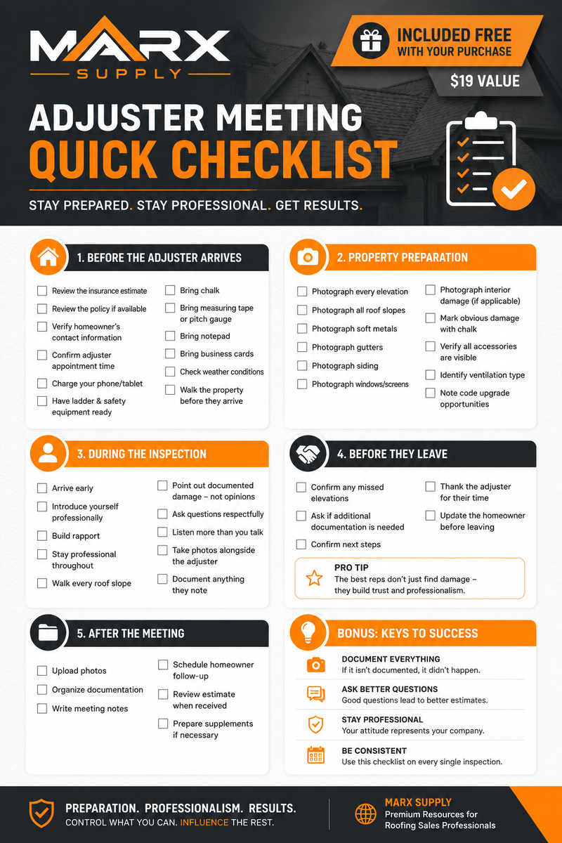 Adjuster Meeting Checklist
